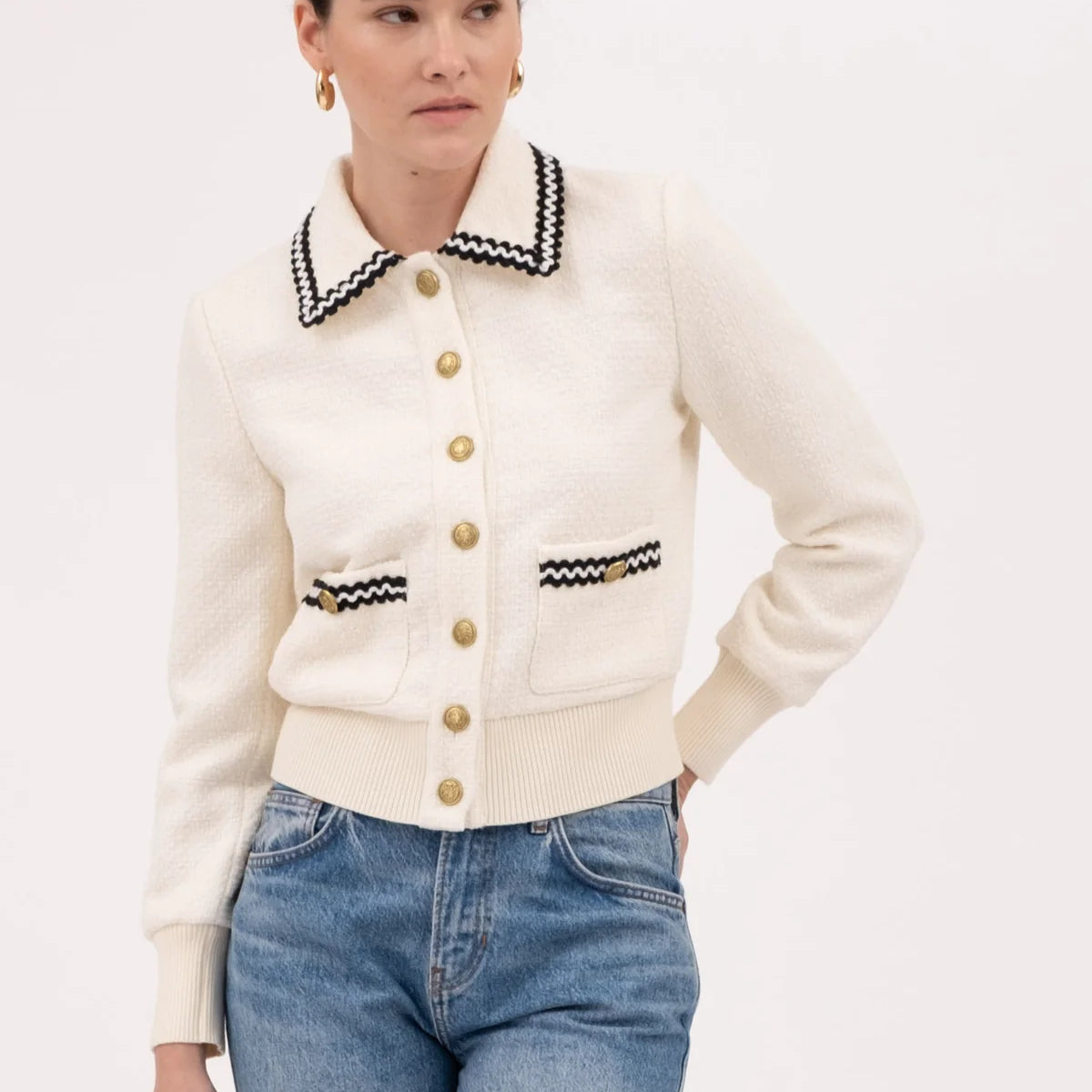 Jackie Contrast Collar Jacket
