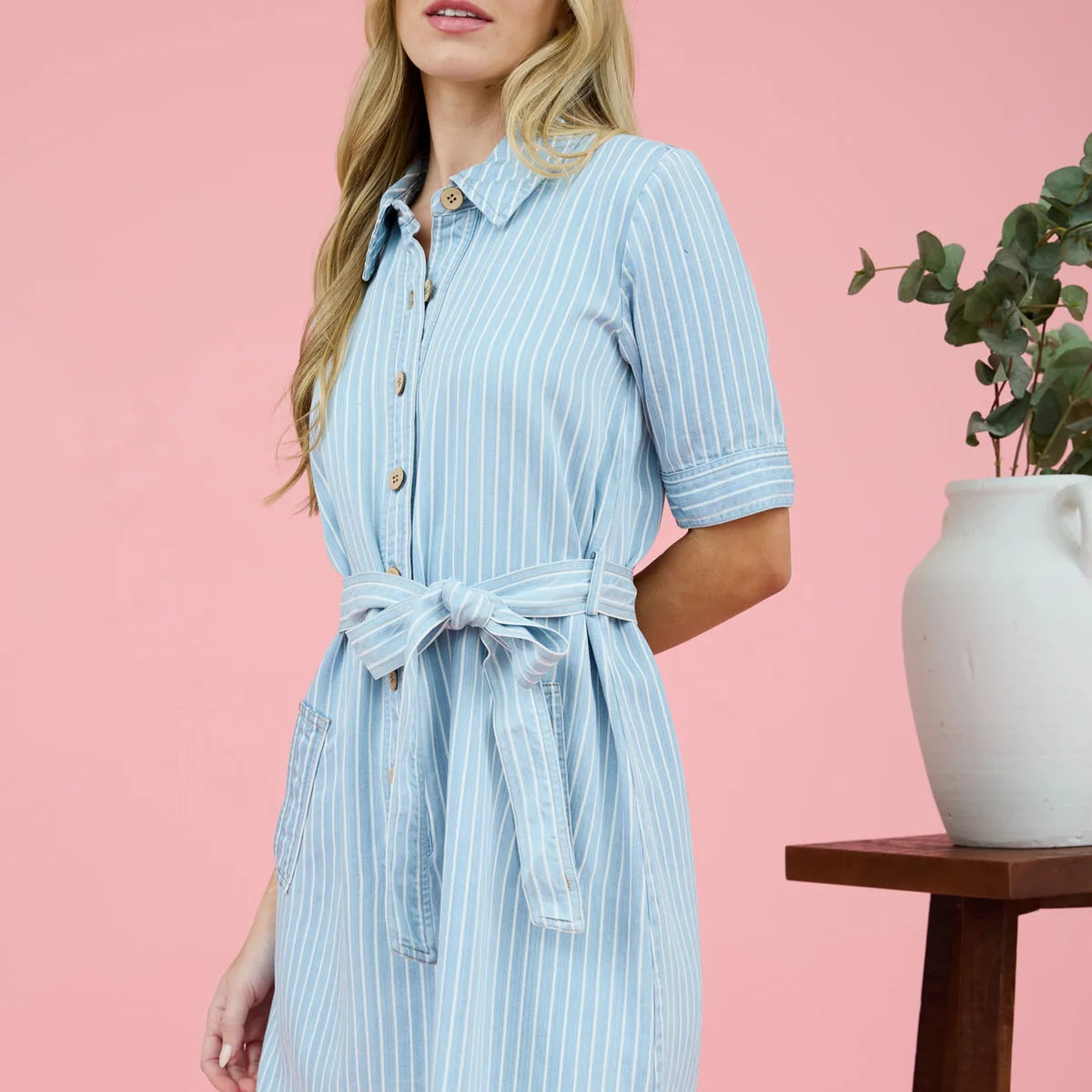 The Monroe Pinstripe Dress