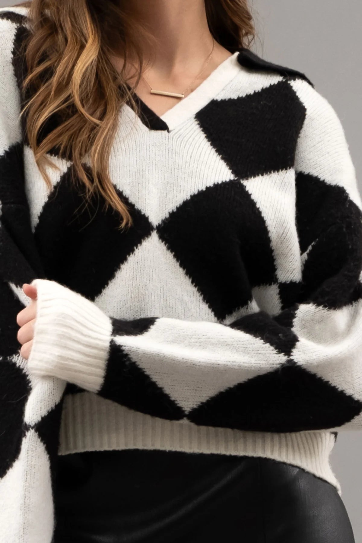 Diamond Print Sweater