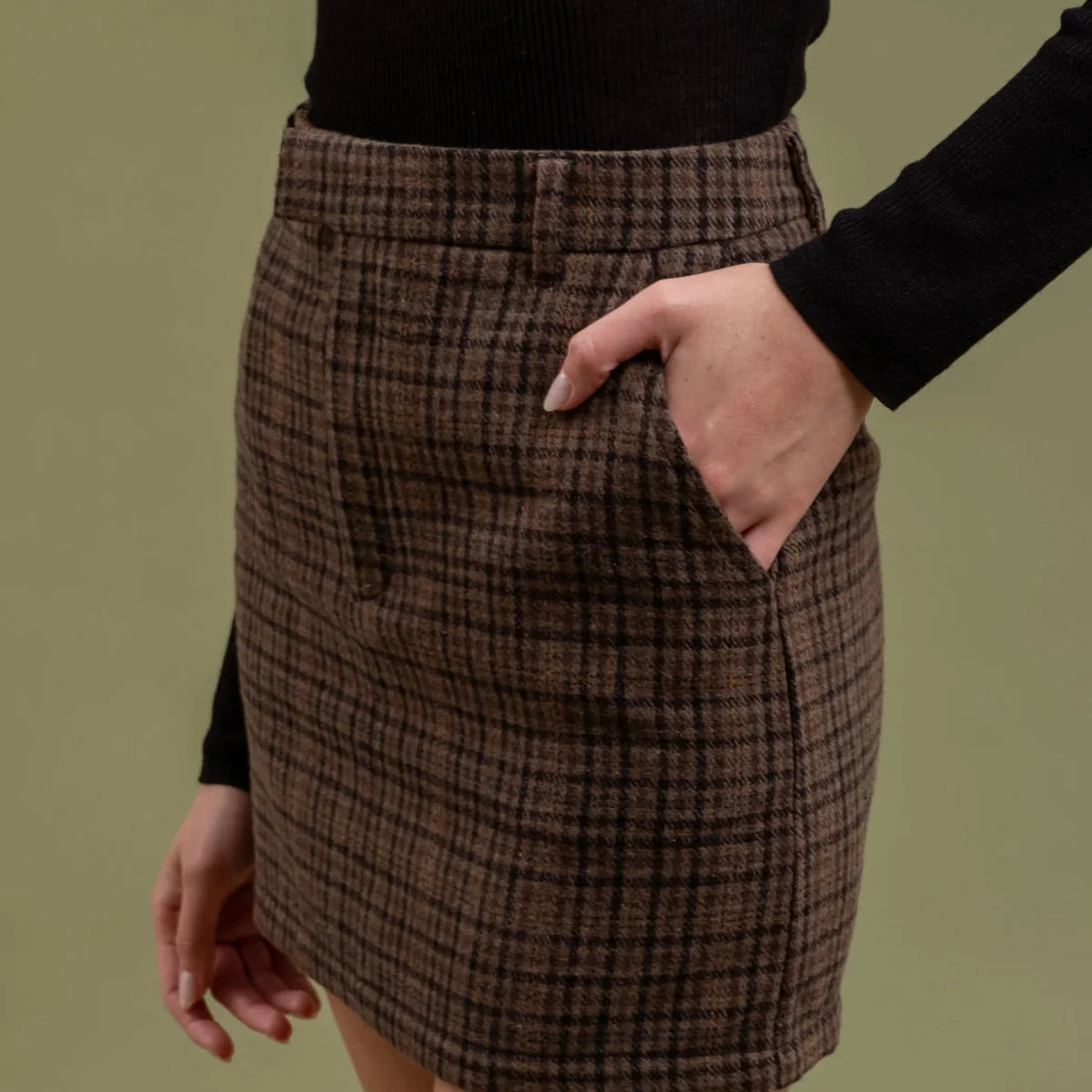 Stella High Waist Plaid Mini Skirt