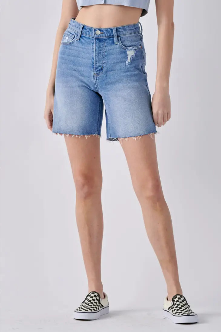 High Rise Bermuda Shorts