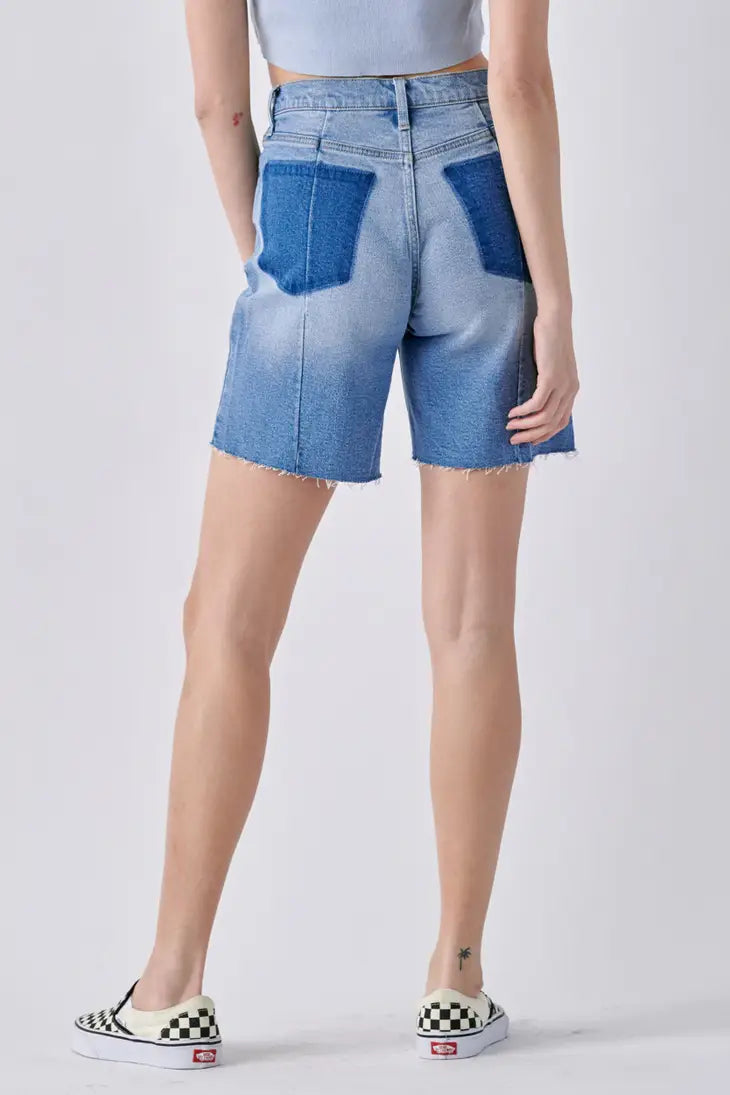 High Rise Bermuda Shorts