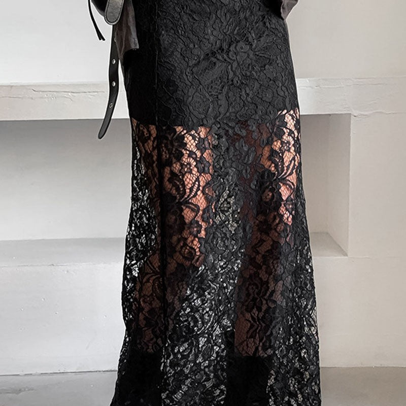 Finley Sheer Lace Maxi Skirt