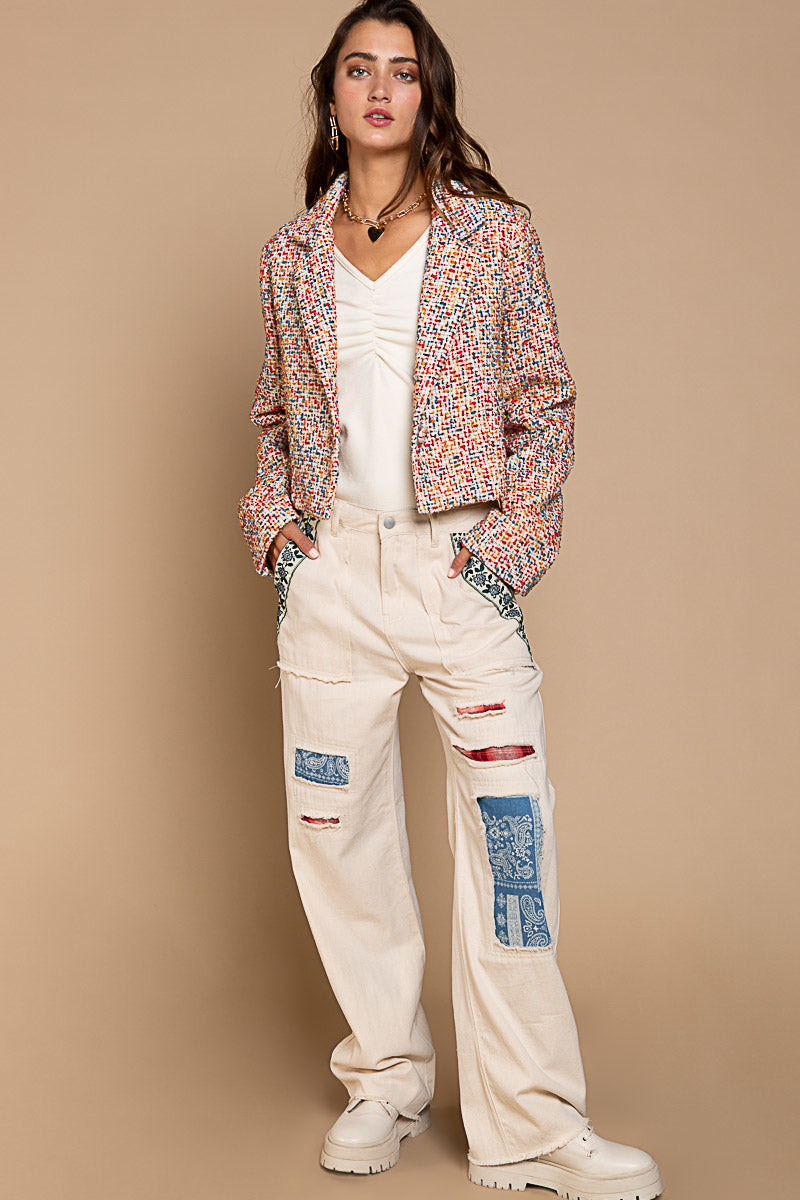 Rose Oversized Tweed Blazer