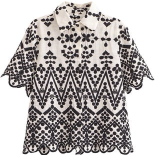 Aniya Embroidered button up