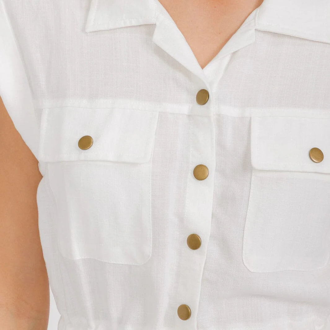 The Leni Belted Button Dress