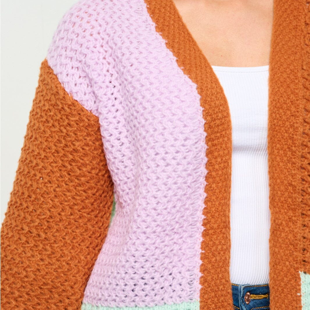 Rena Colorblock Knit Cardigan