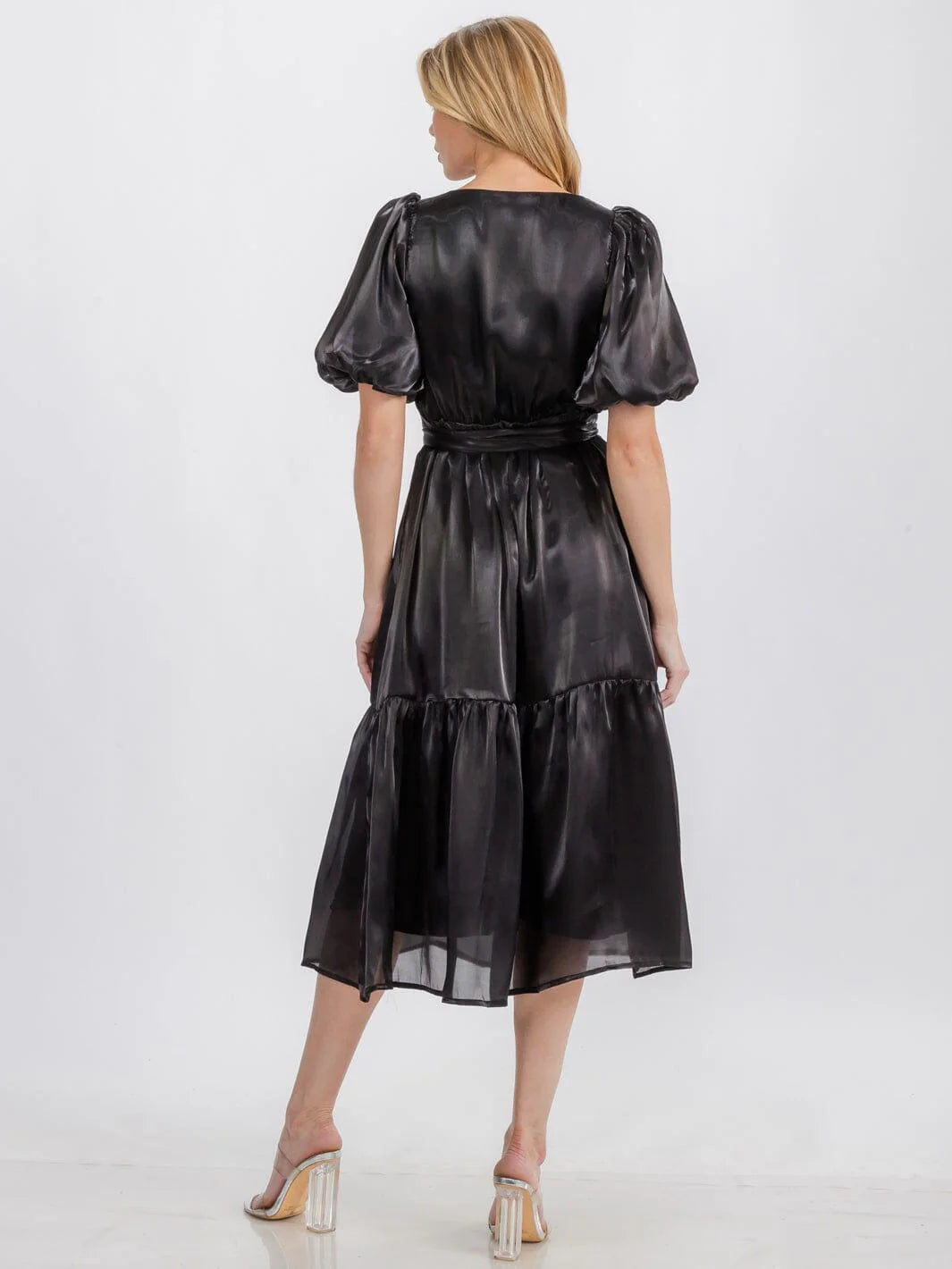Selma Puff Sleeve Tiered Midi