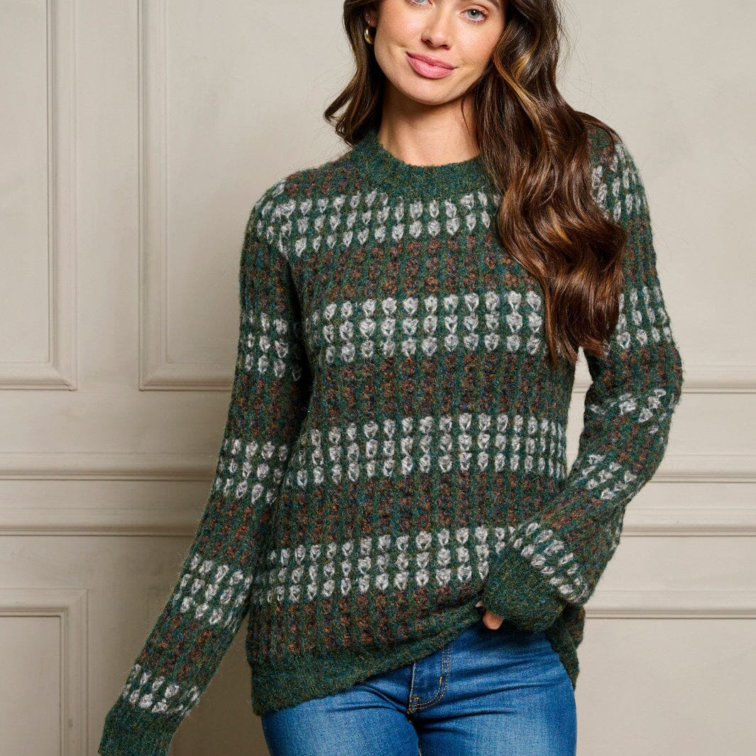 Ella Waffle Colorblock Sweater