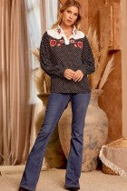 Polka Dot Blouse with Collar