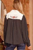 Polka Dot Blouse with Collar
