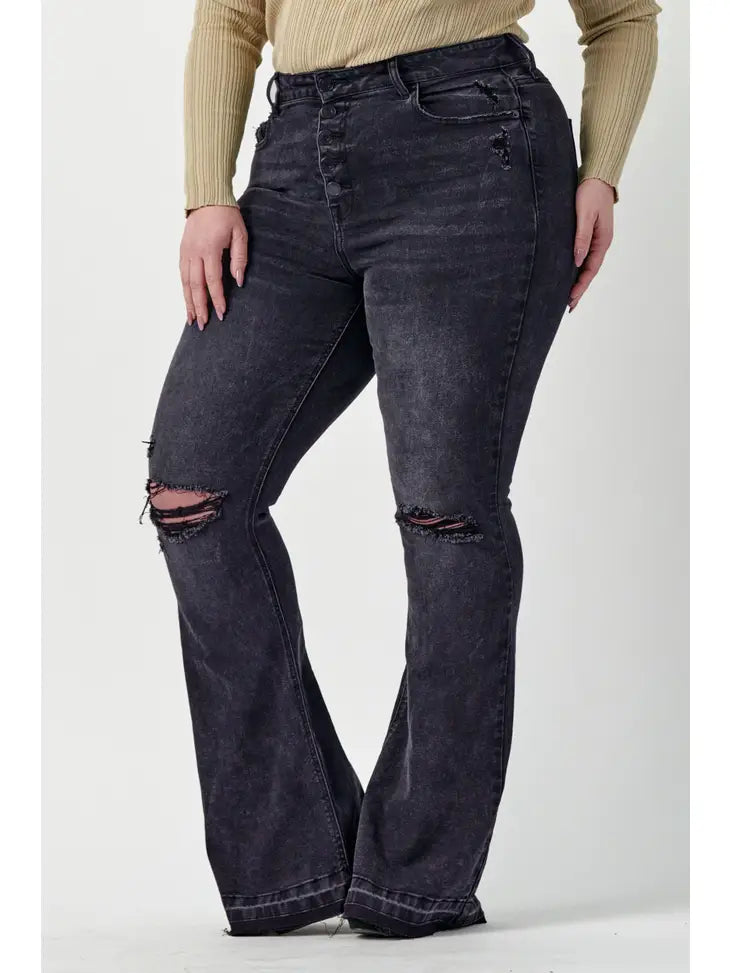 Cello Black Distressed Jeans