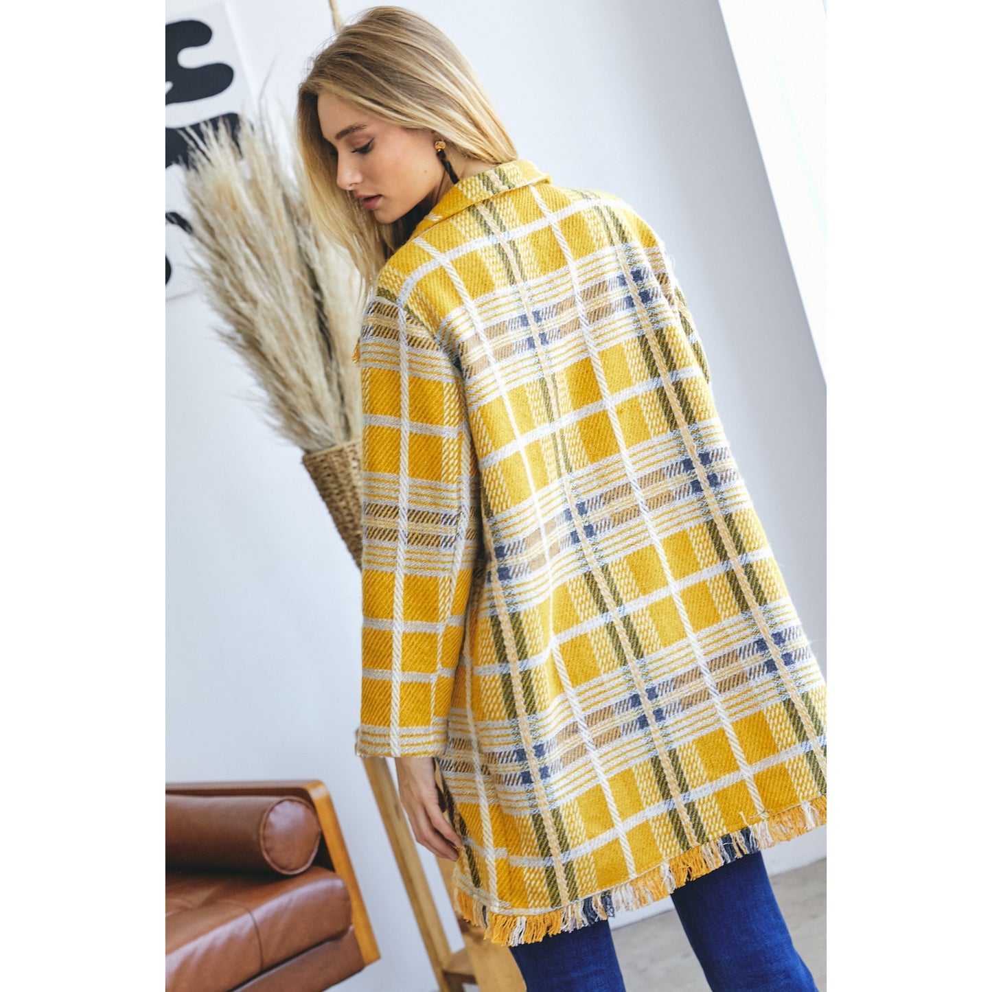 Mustard Plaid Jacket