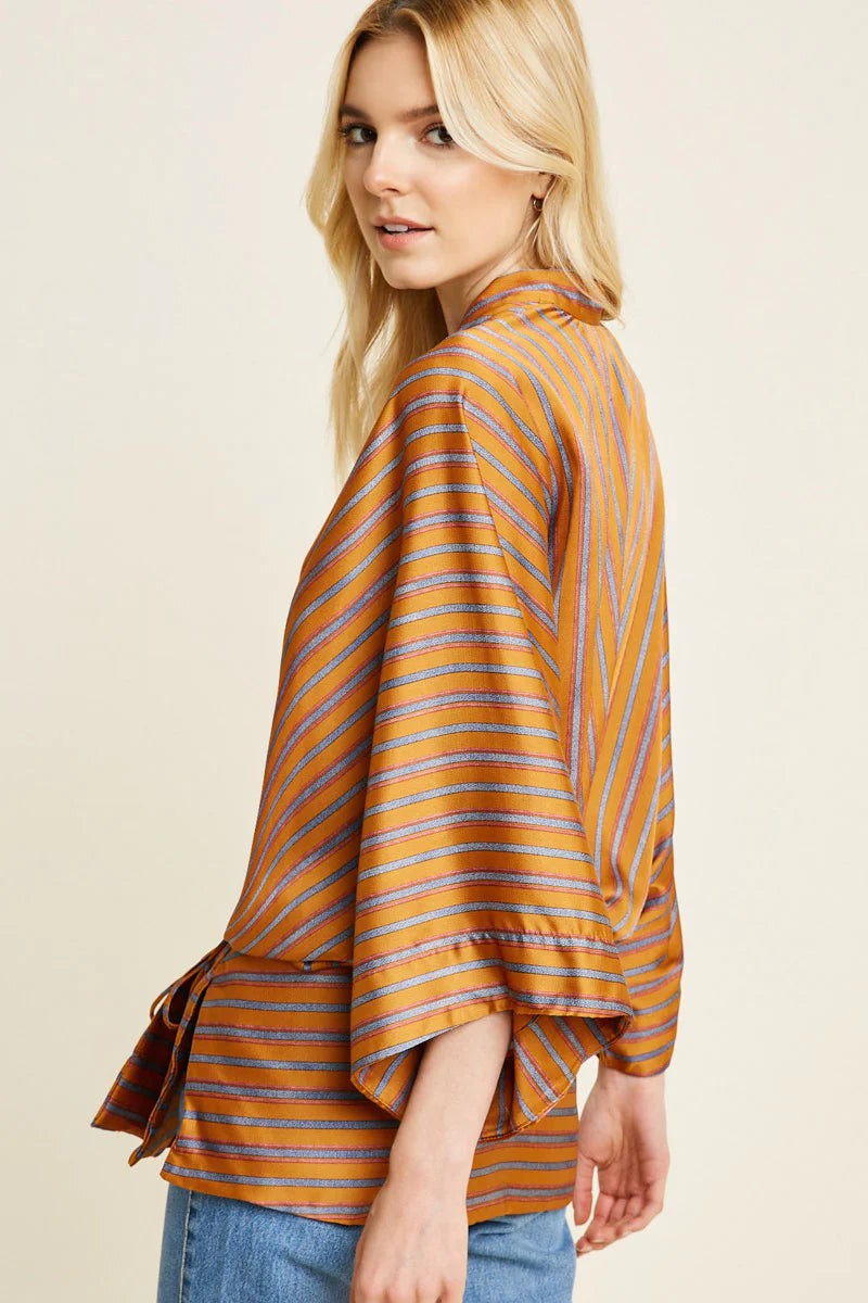 Women's Striped Kimono