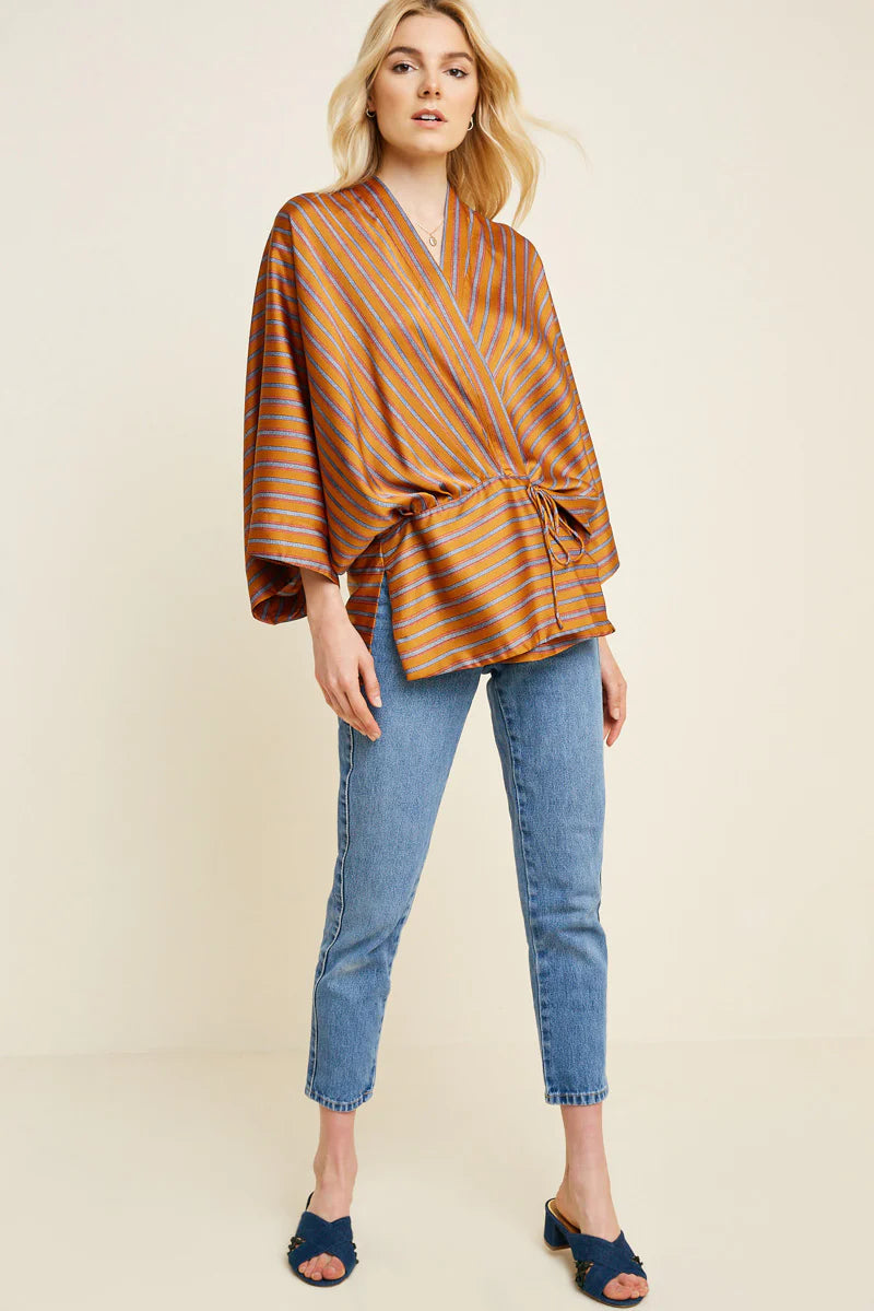 Women's Striped Kimono