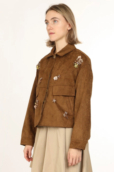The Sienna Embellished Suede Jacket