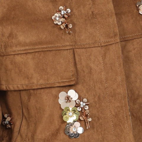 The Sienna Embellished Suede Jacket