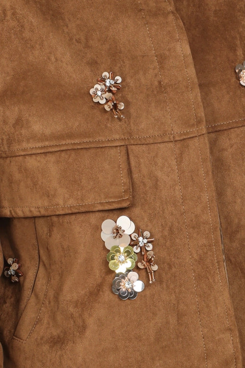 The Sienna Embellished Suede Jacket