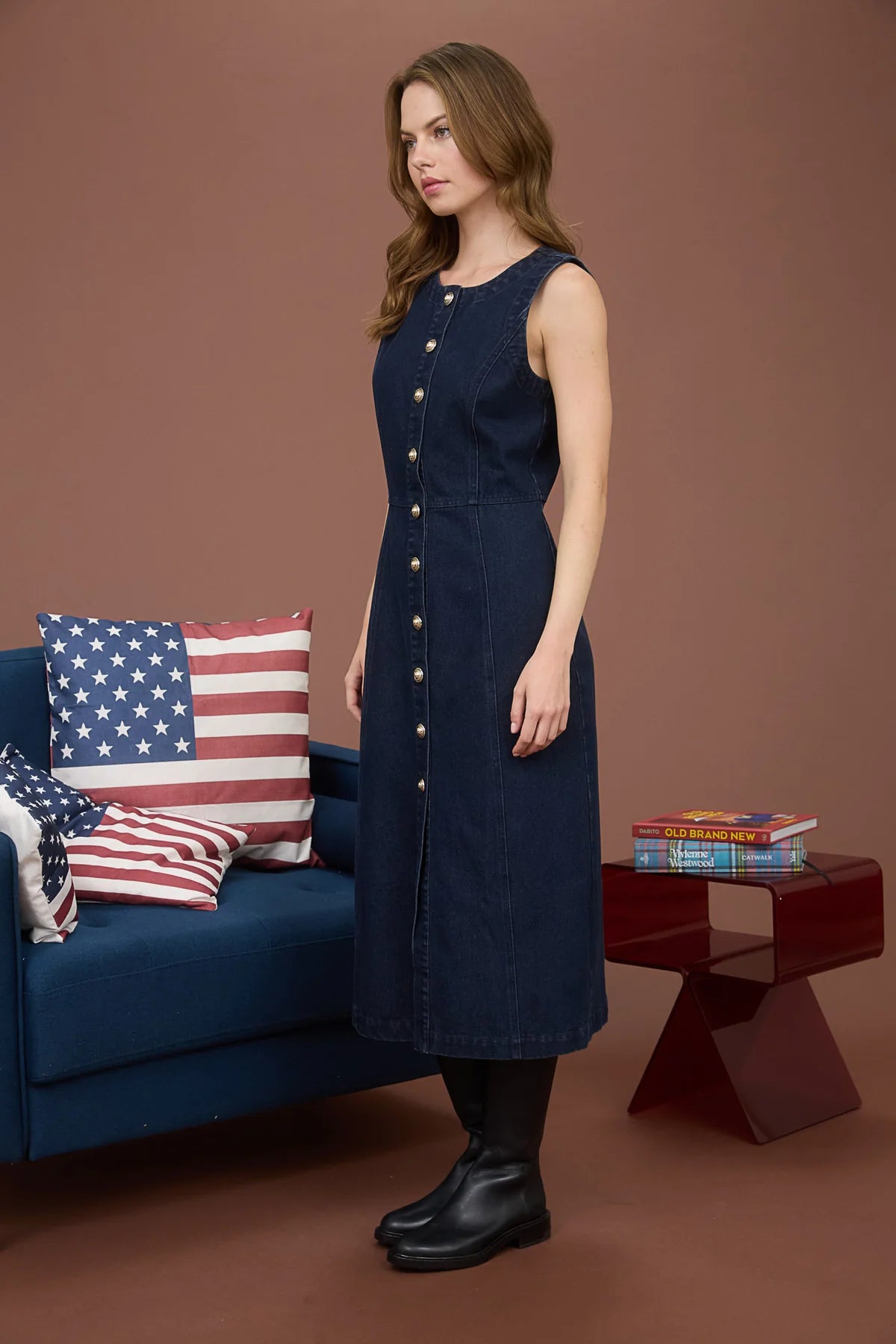 The Nyra Denim Midi