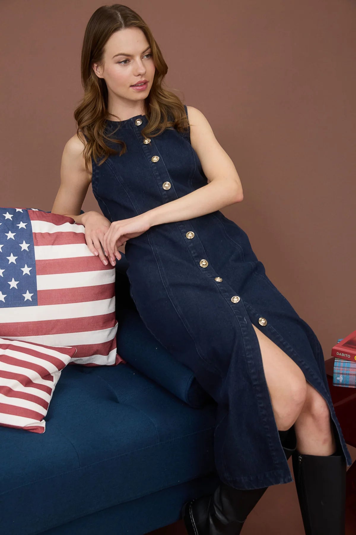 The Nyra Denim Midi