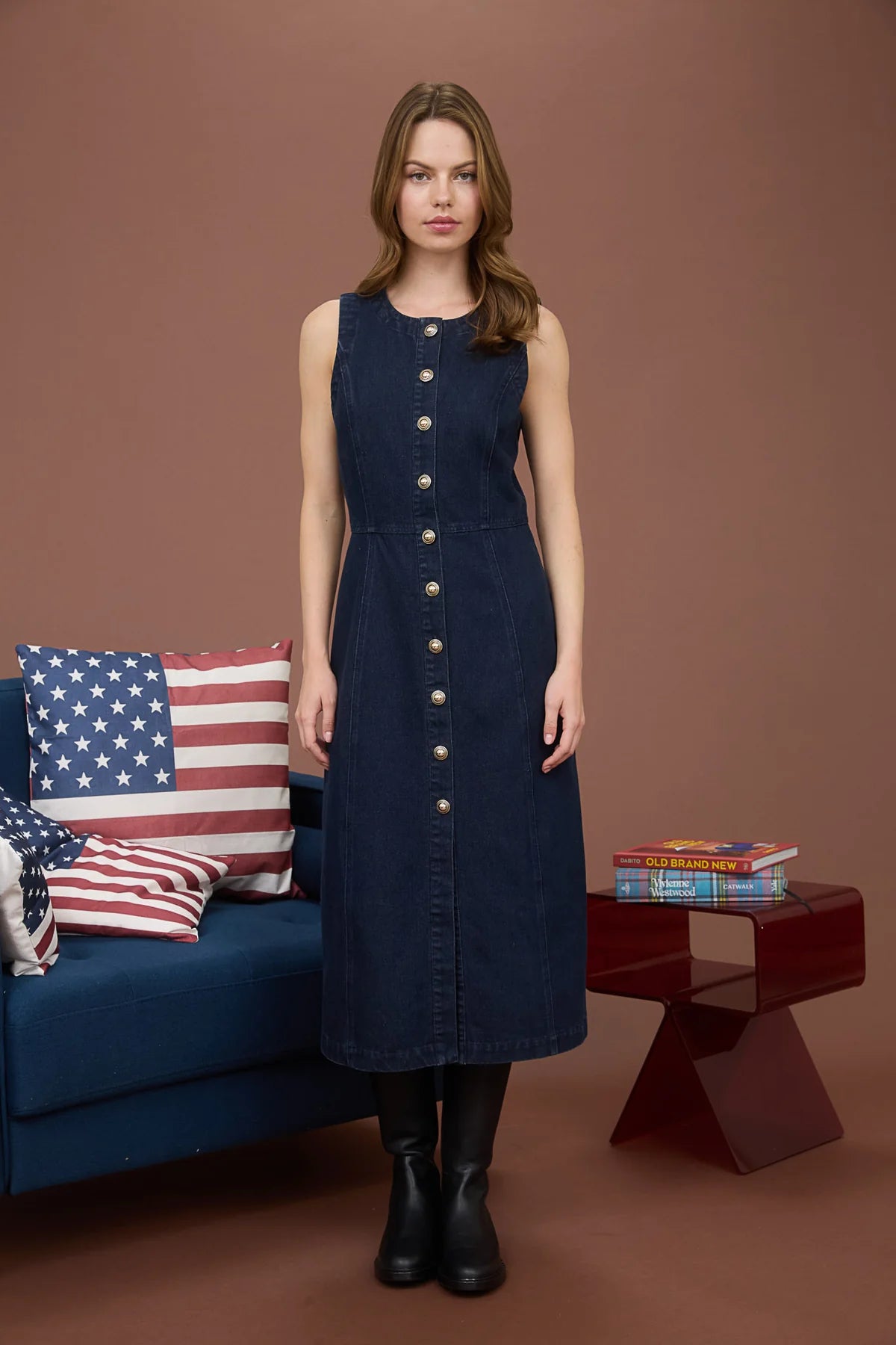 The Nyra Denim Midi