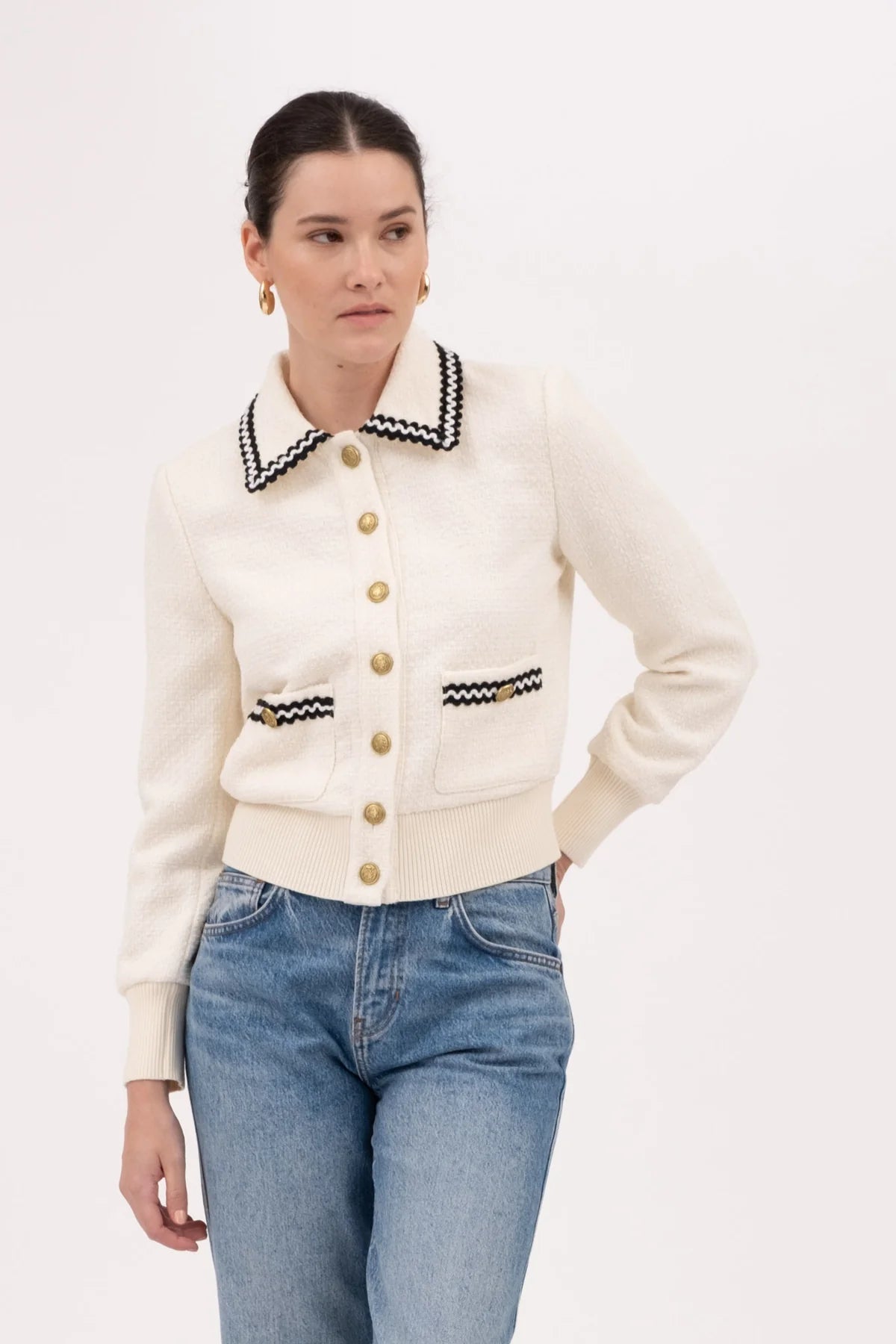 Jackie Contrast Collar Jacket