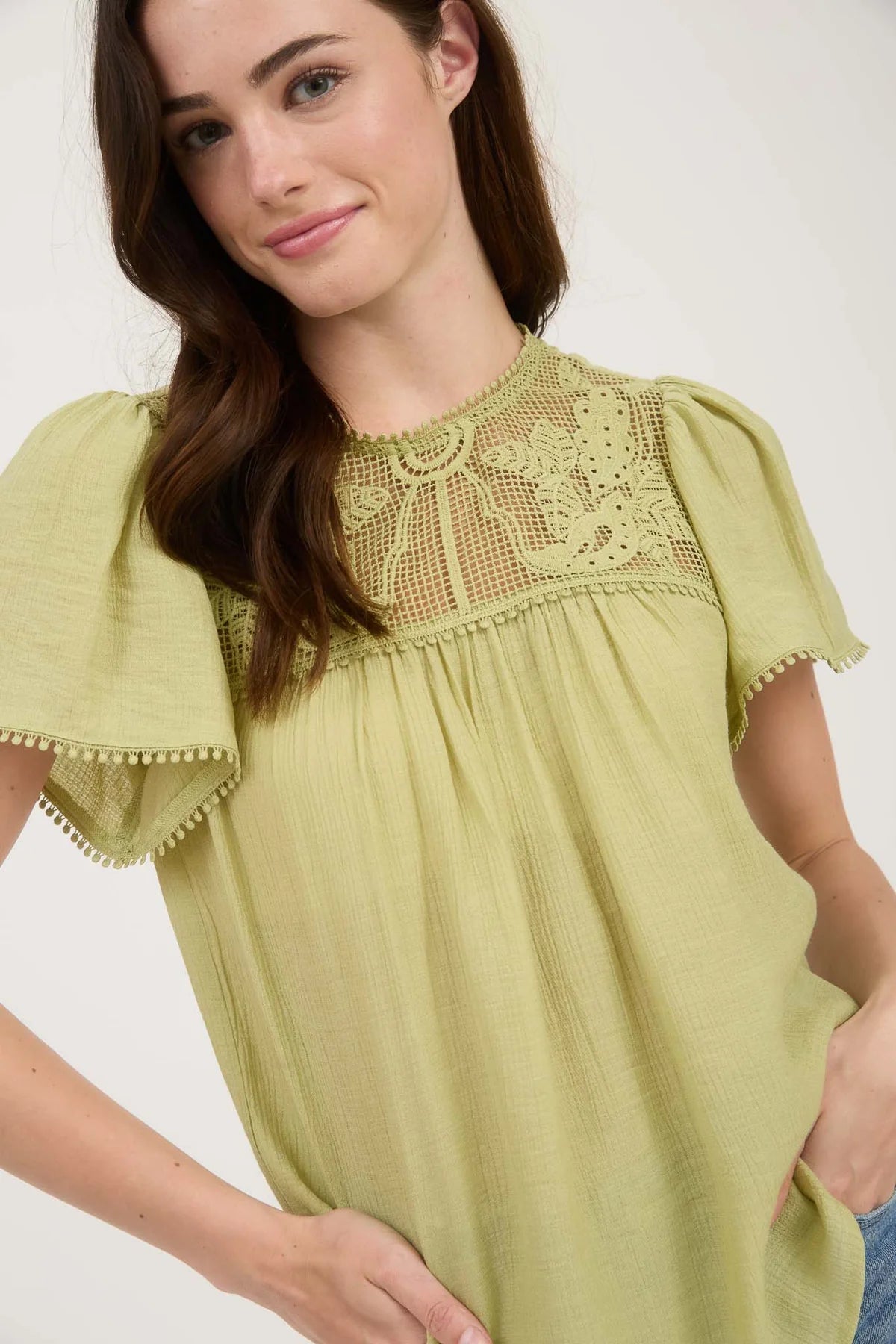 The Saffron Lace Top