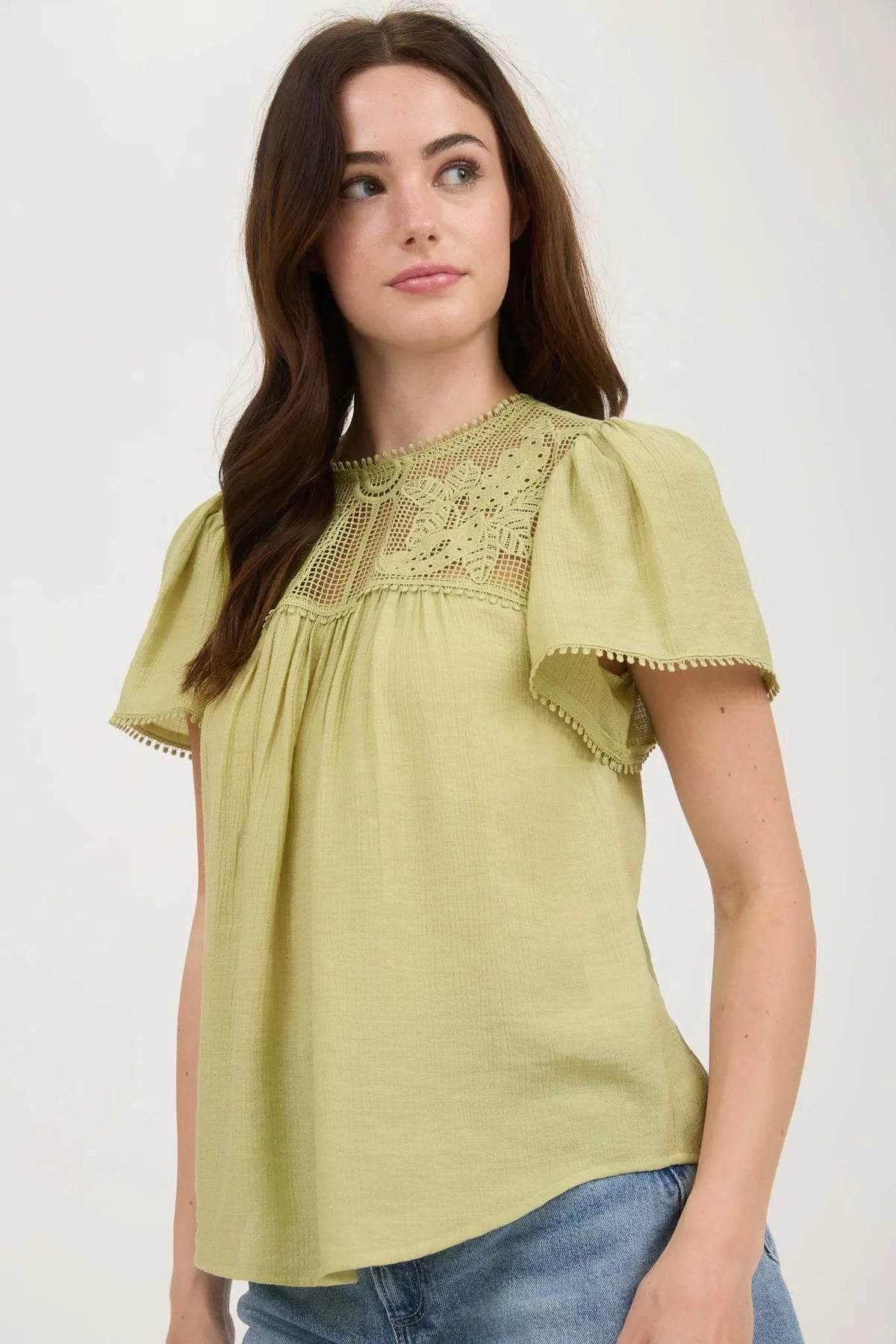 The Saffron Lace Top