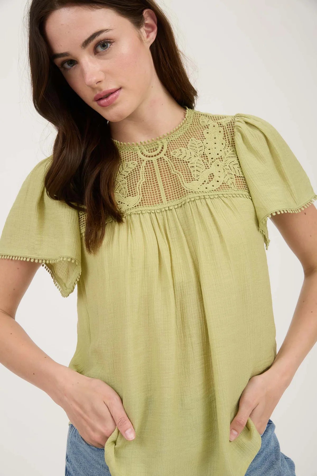 The Saffron Lace Top