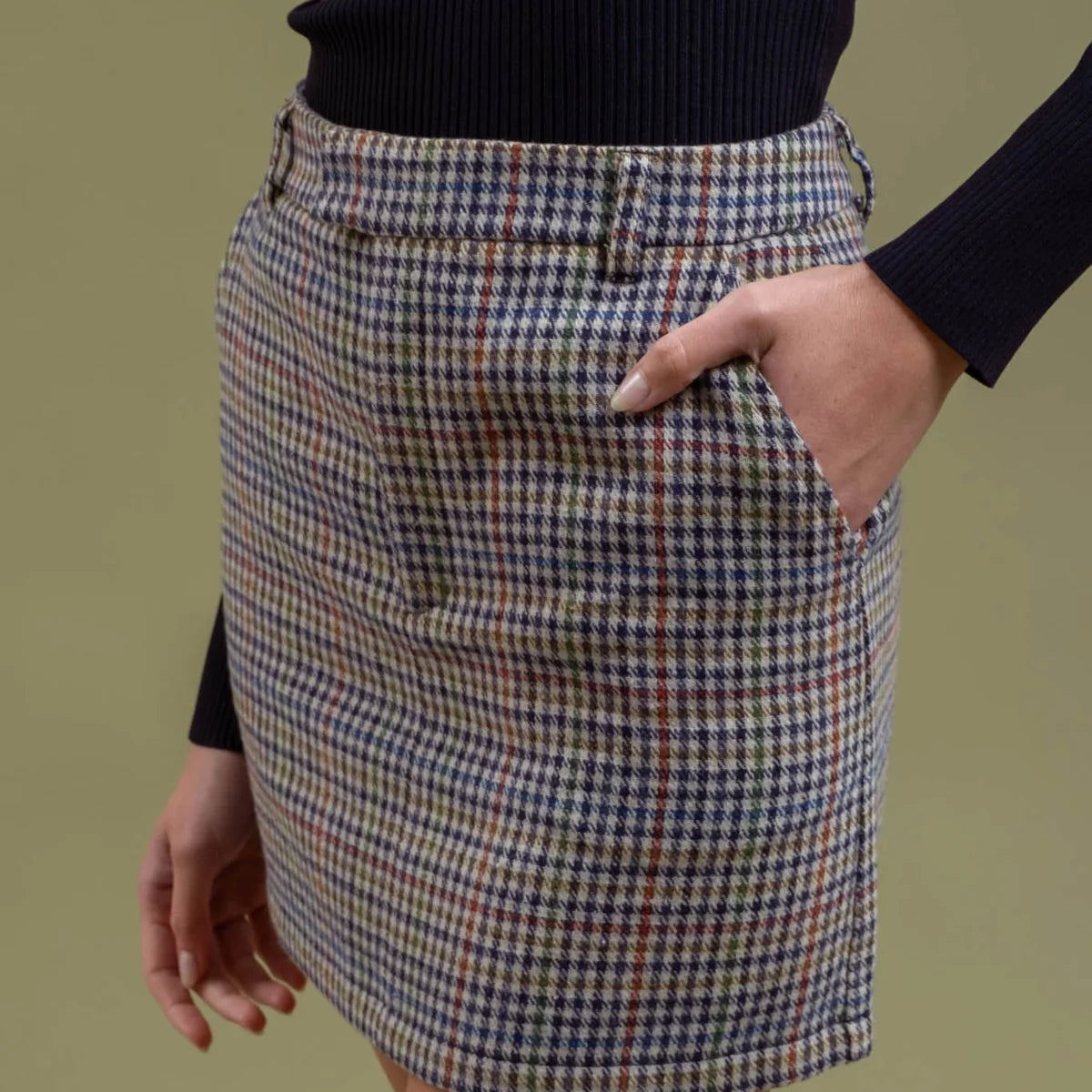 Stella High Waist Plaid Mini Skirt