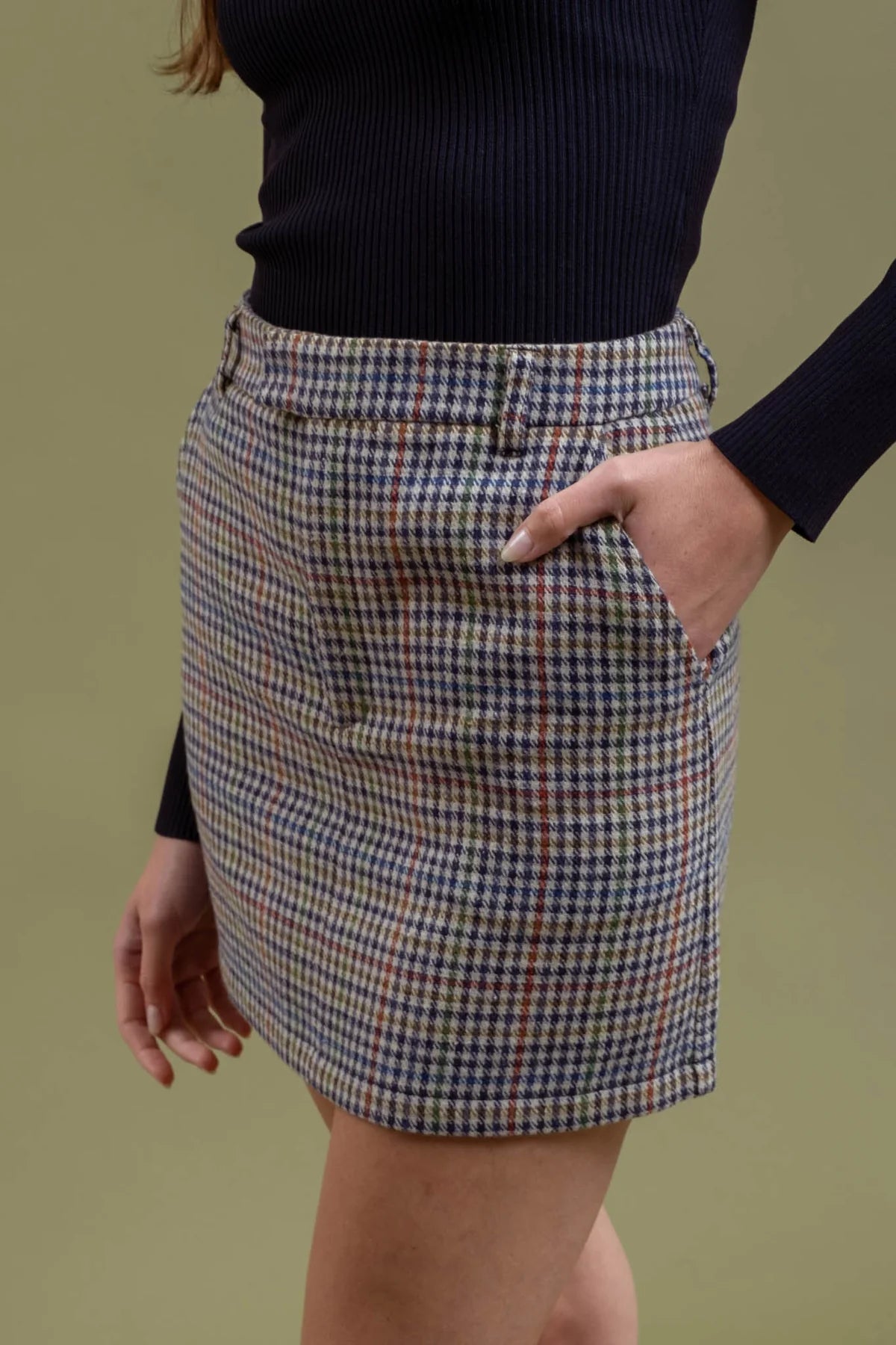 Stella High Waist Plaid Mini Skirt