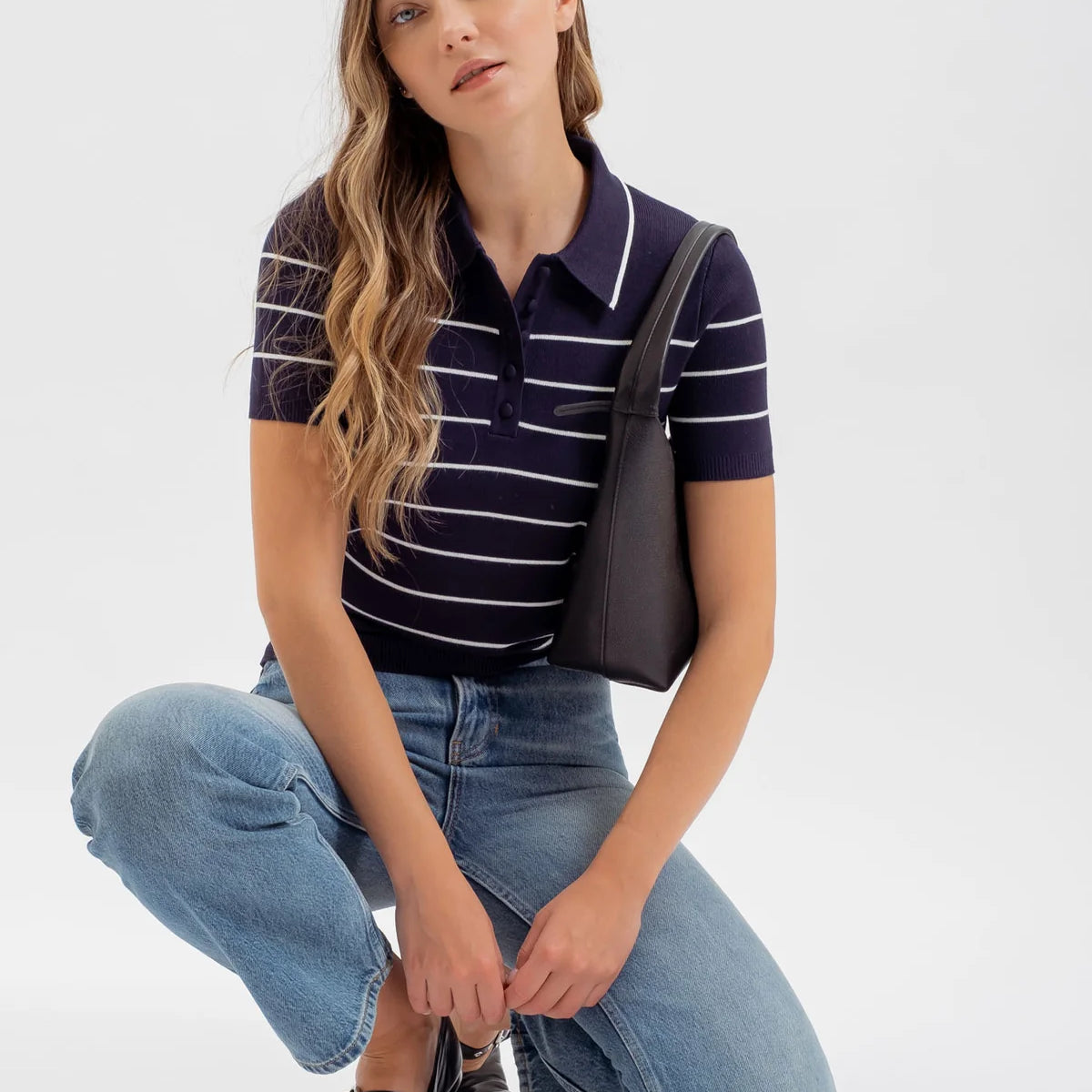 The Workshop Striped Polo