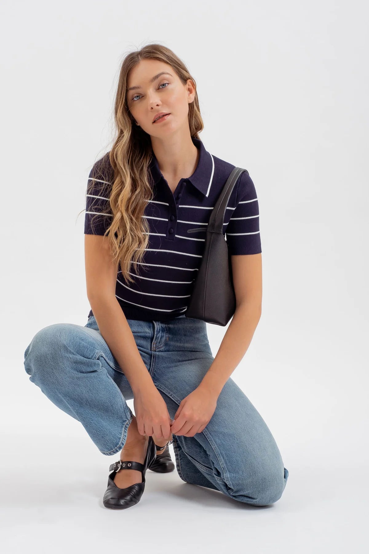 The Workshop Striped Polo