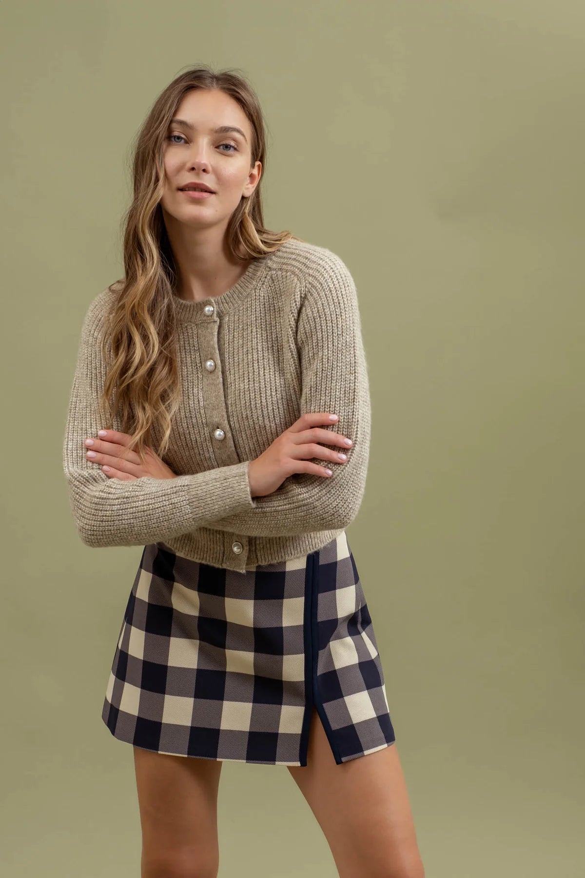 Naomi Pearl Button Down Cardigan