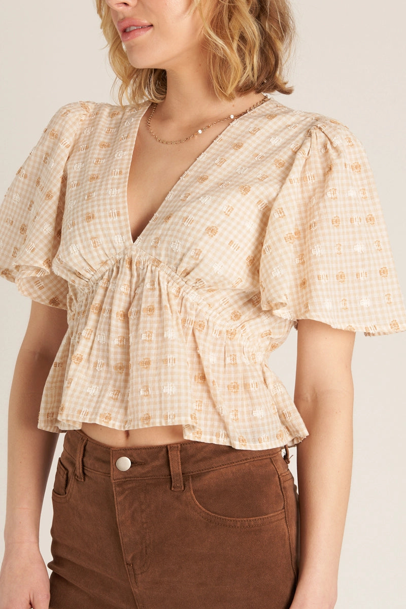 The Elira Flutter Sleeve Top