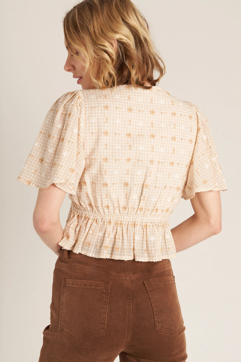 The Elira Flutter Sleeve Top