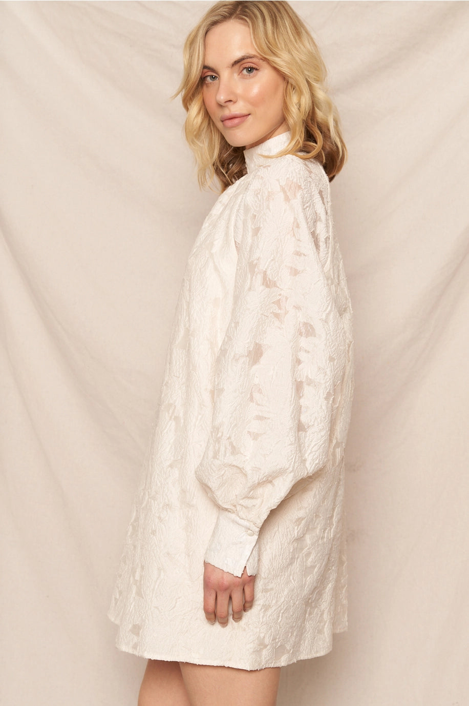 The Elara Mock Neck Dress
