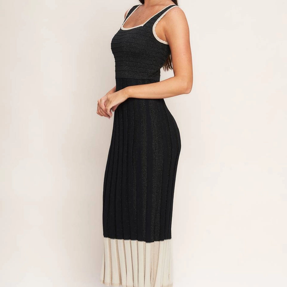 The Noir Ivory Knit Midi
