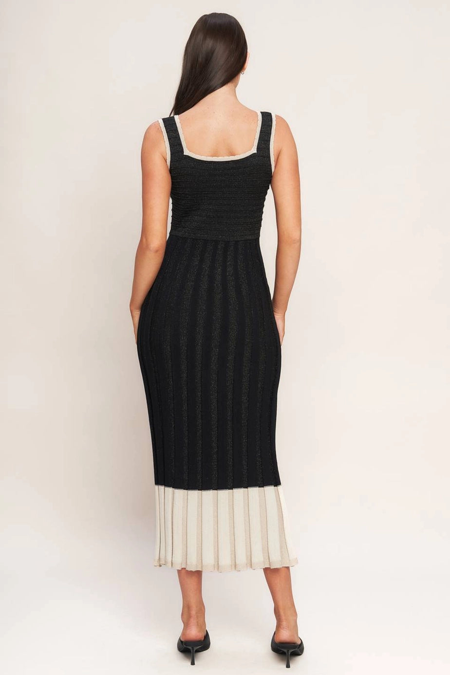 The Noir Ivory Knit Midi