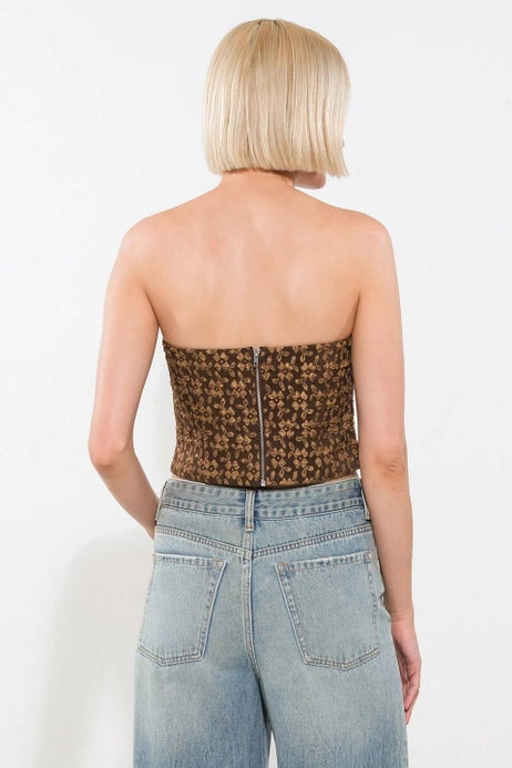 Naomi Textured Woven Tube Top