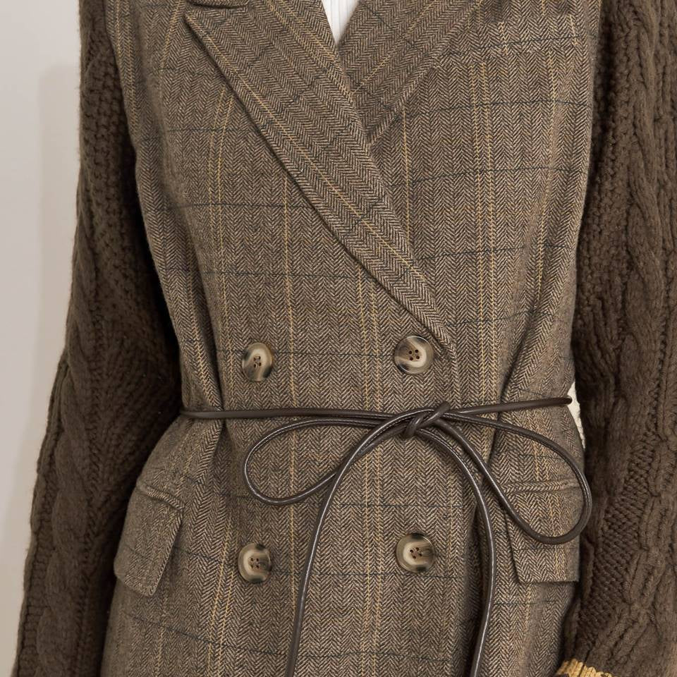 The Reign Contrast Knit Coat