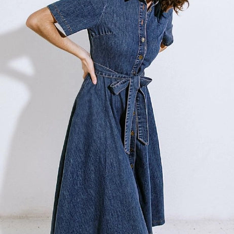 Annalise Midi Denim Dress