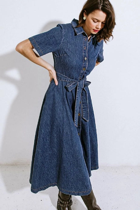 Annalise Midi Denim Dress