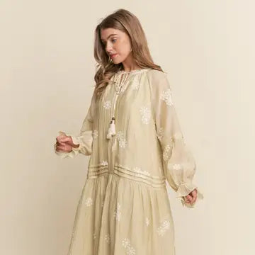 The Aveline Embroidered Maxi