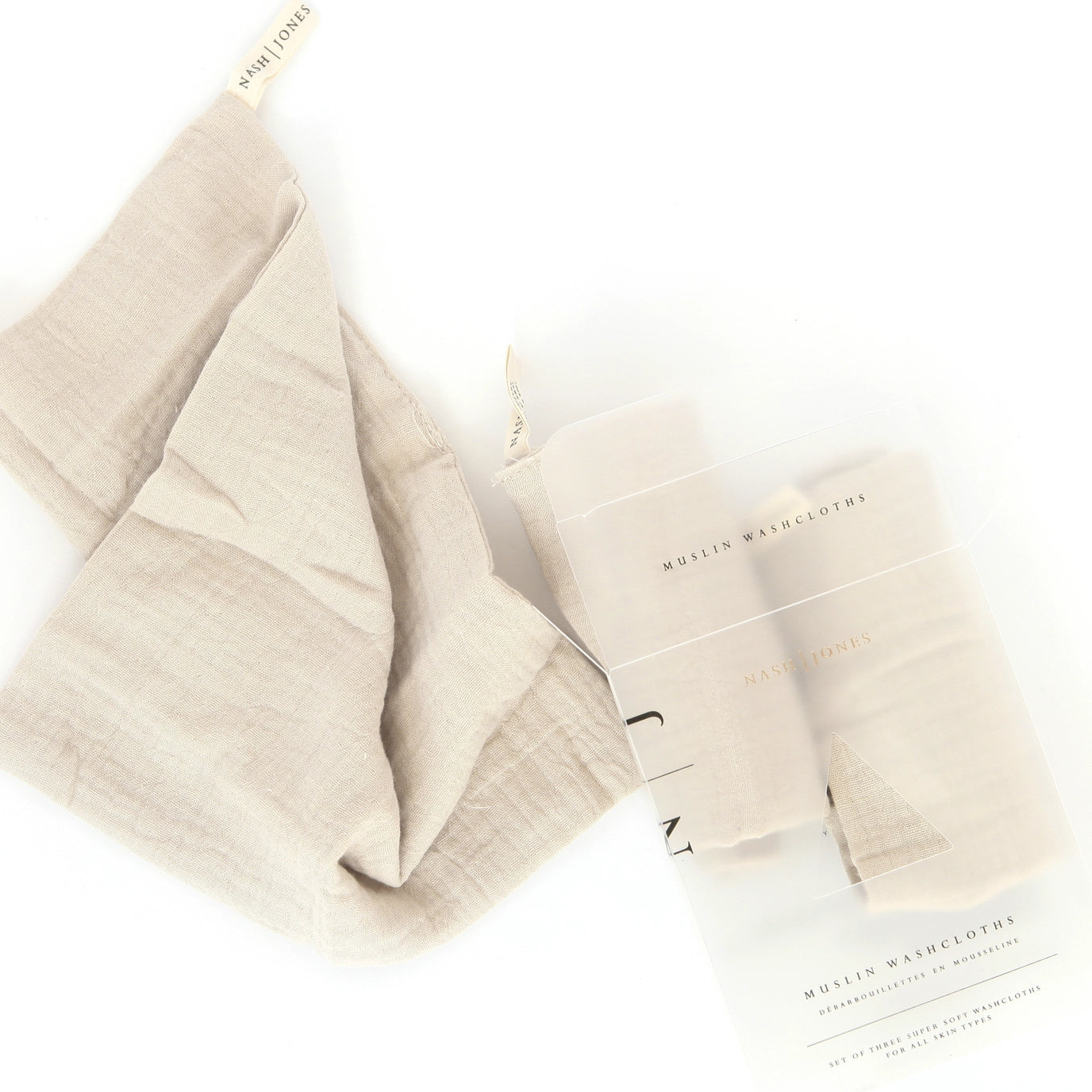 100% Cotton Muslin Facial Washcloths