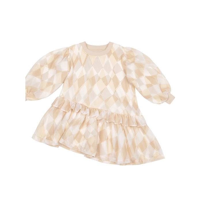 Girls Organza & Terry Dress