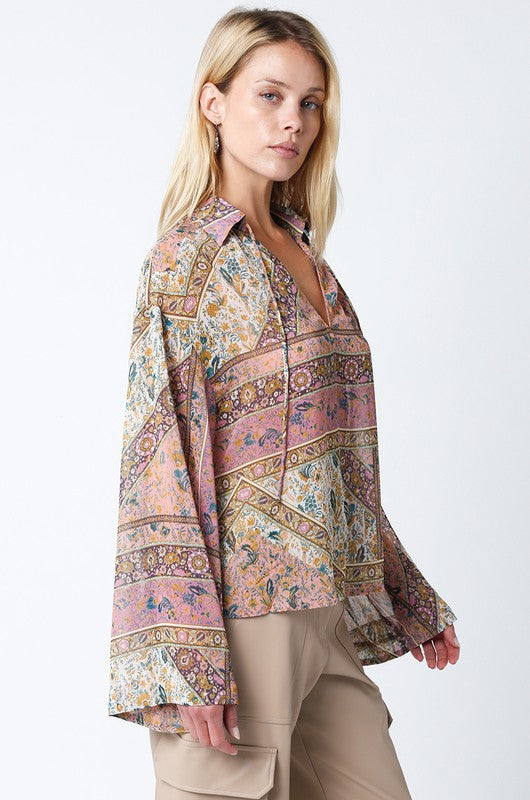 The Kirelle V-Neck Blouse