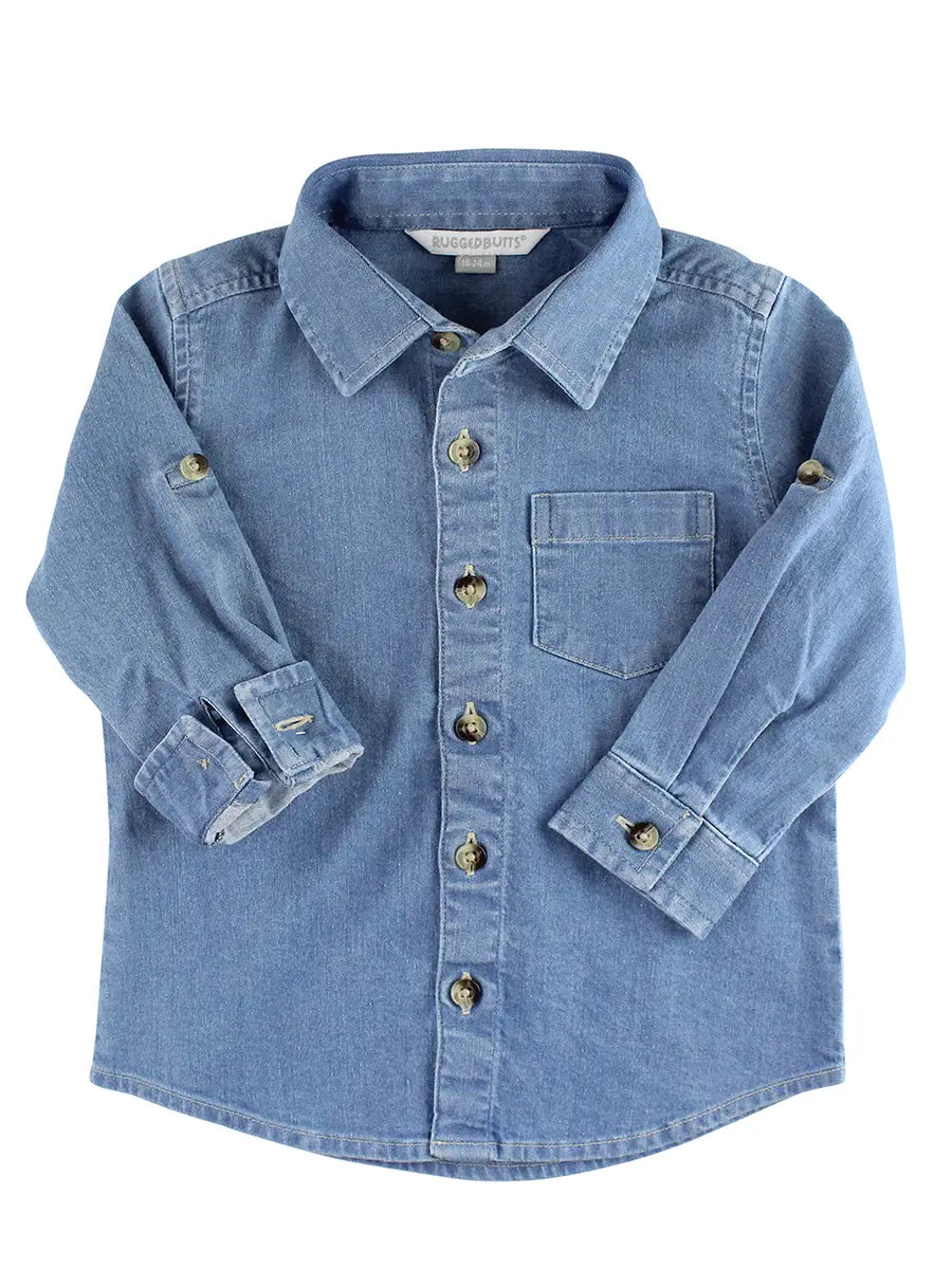 The Beau Light Wash Button Down