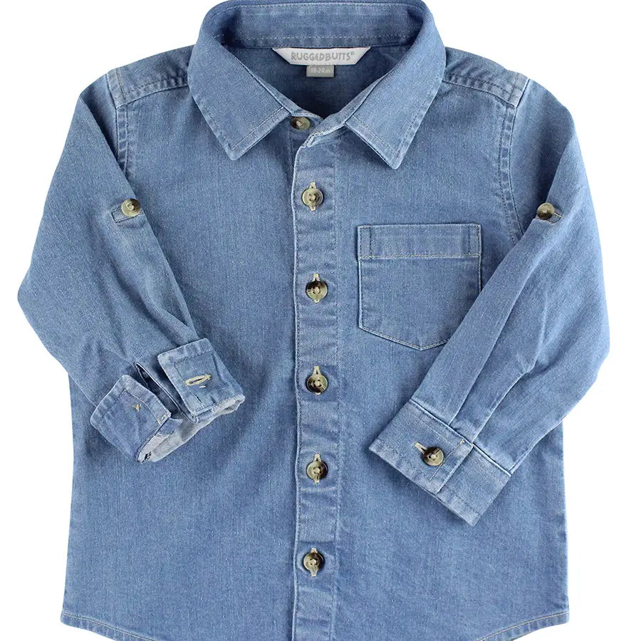 The Beau Light Wash Button Down