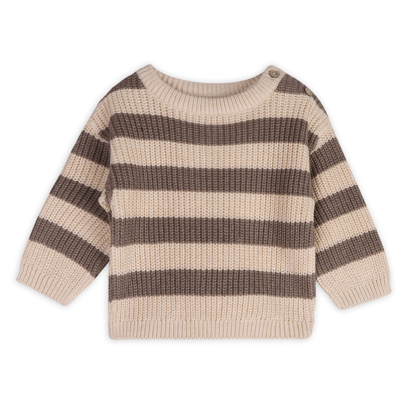 Casey Stripe Chunky Sweater Knit Baby Pullover (Organic)